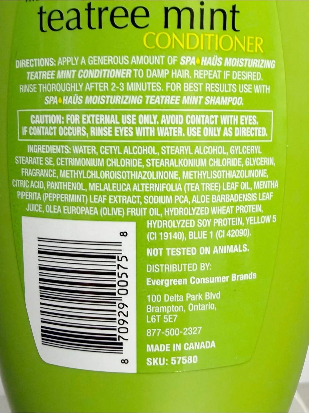 Spa Haus TEA TREE Mint Moisturizing Conditioner 21 fl oz / 621mL ~ New